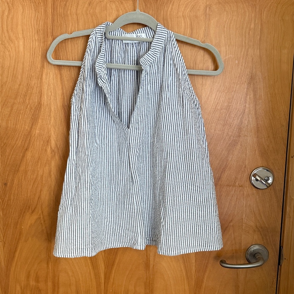 Never a Wallflower Black and White Striped Top